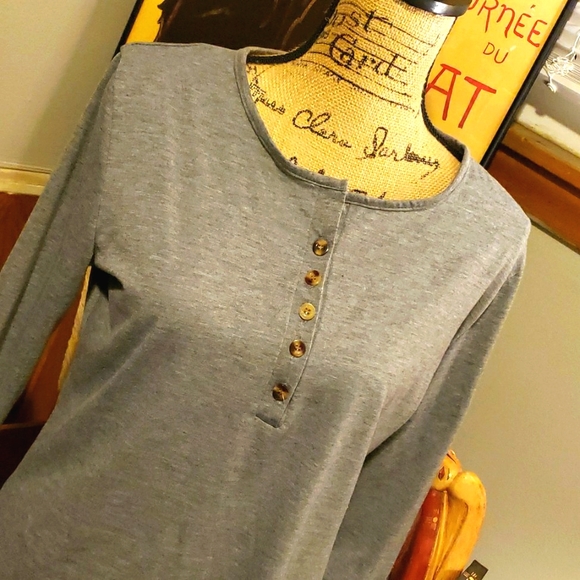 Grey Embroidery Tunic NWOT {XJF•MC}, XL - Picture 4 of 7